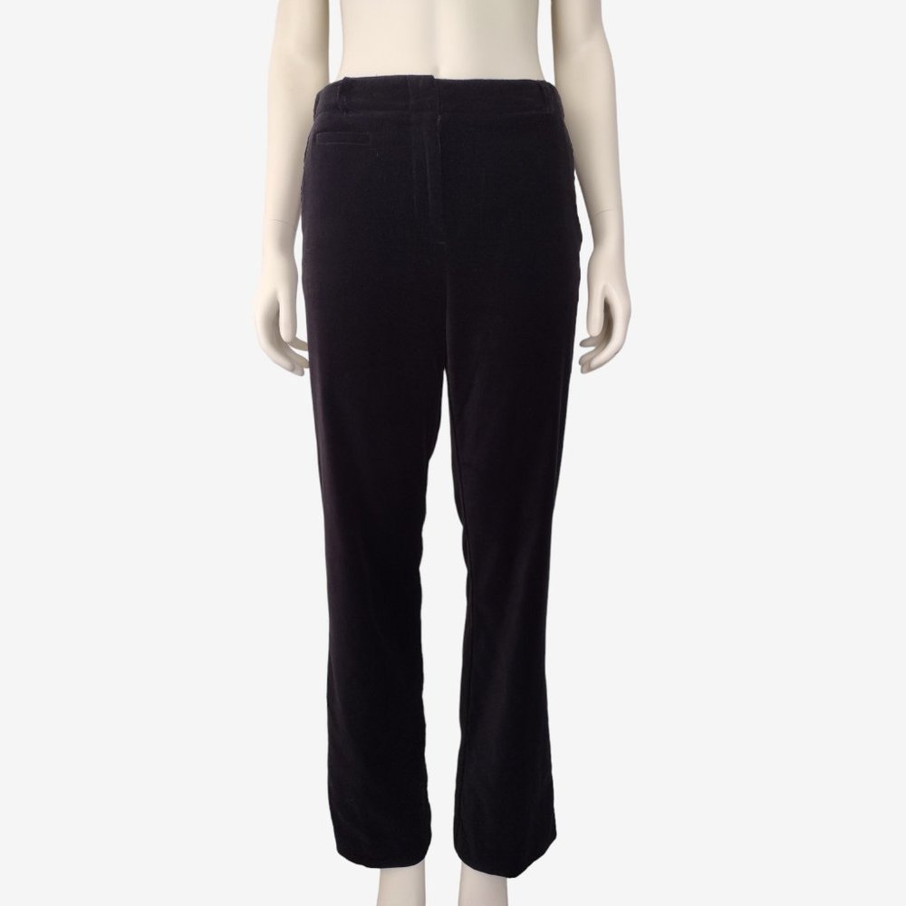 Axcess by Liz Claiborne Black Velvet High Rise Cotton Pants Size 10